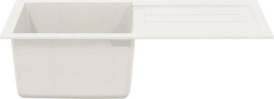 vidaXL Drop-In Chiuvetă din Granit Sintetic L78xW50cm Alb