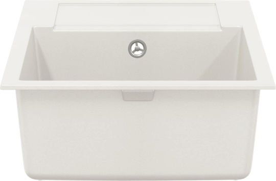 vidaXL Drop-In Chiuvetă din Granit Sintetic L78xW50cm Alb
