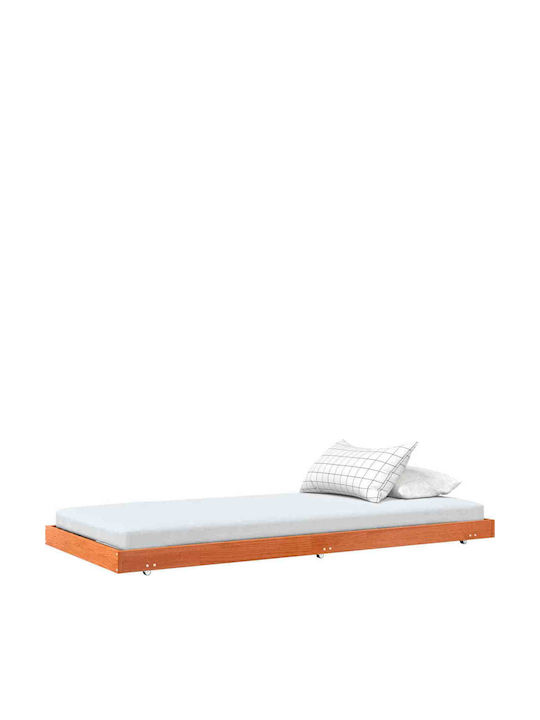 Kinderbett Einzeln Braun für Matratze 90x190cm