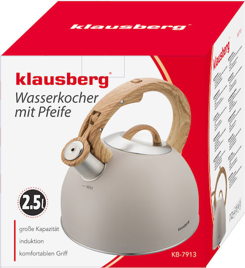 Klausberg Kettle Stainless Steel Gray 2500ml Klausberg Kettle Stainless Steel Gray 2500ml