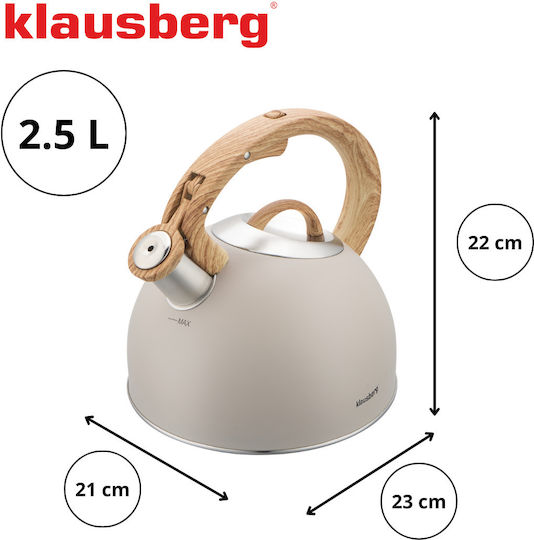 Klausberg Βραστήρας Ανοξείδωτος Γκρι 2500ml