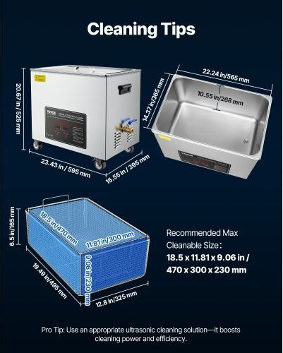 Vevor Ultrasonic Cleaner 50Lt Inox With Digital Timer