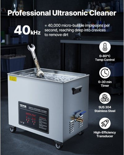 Vevor Ultrasonic Cleaner 50Lt Inox With Digital Timer