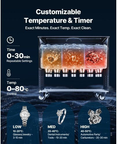 Vevor Ultrasonic Cleaner 50Lt Inox With Digital Timer