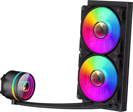 GameMax IceBurg 240 AIO Водно Охлаждане За CPU С 2 Вентилатора 120mm И RGB Осветление