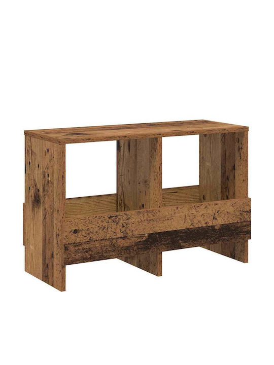 vidaXL PU Magazine Rack Brown 45x30x68.5cm