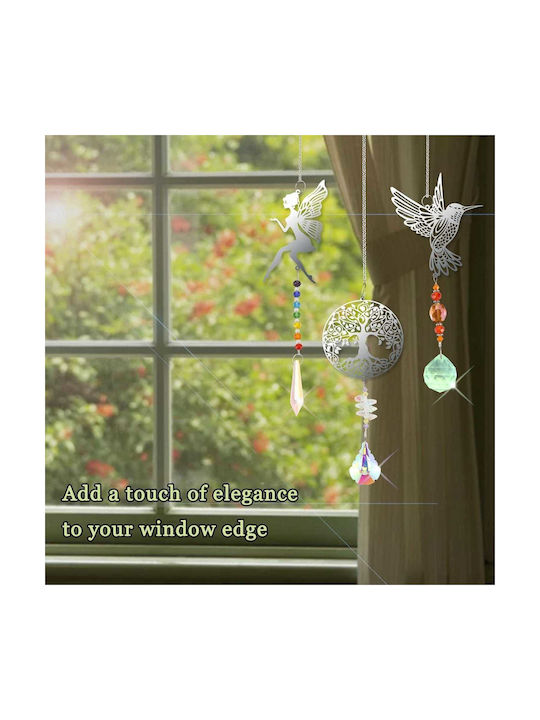 Hanging Wall Decor Multicolour Glass 5 Pieces (Various Designs)