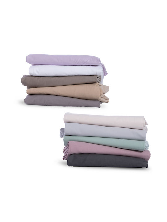 Nef-Nef Homeware Sheet Double with Elastic 140x200+30cm. Basic 1211-ecru