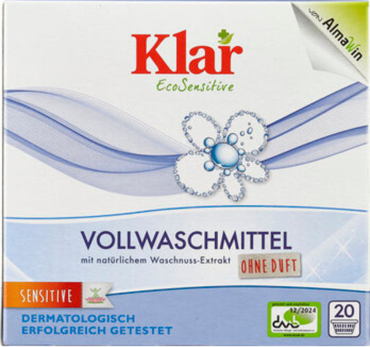 Klar Seifen Απορρυπαντικό σε Σκόνη για Χρωματιστά, Λευκά, Μάλλινα & Ευαίσθητα Ρούχα 1.1kg