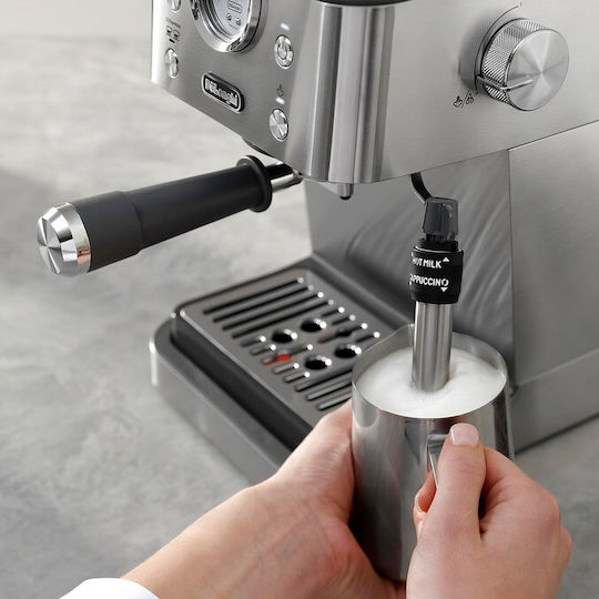 De'Longhi Classic Espresso Coffee Machine 1325W Pressure 15bar Silver EM450.M