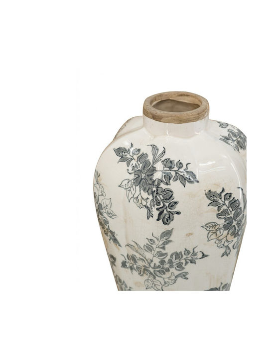 Artekko Decorative Vase Aging White 20.5x20.5x34.5cm