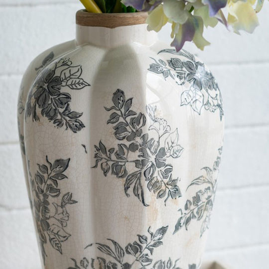 Artekko Decorative Vase Aging White 20.5x20.5x34.5cm