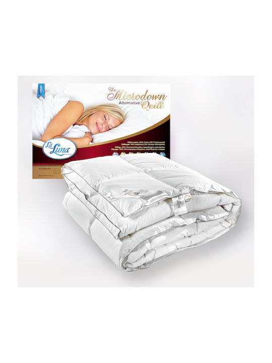 La Luna Πάπλωμα Υπέρδιπλο με Γέμιση Microfiber 240x260εκ. Microdown Duvet Λευκό 350 GSM 10.5 togs