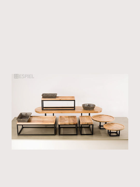 Espiel Lemnos Dreptunghiular Tavă de Servire în Culoare Bej 32.5x17.6x3cm AKB205 1buc