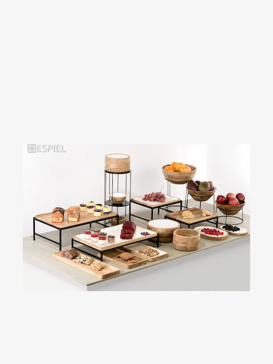 Espiel Lemnos Dreptunghiular Tavă de Servire în Culoare Bej 32.5x17.6x3cm AKB205 1buc