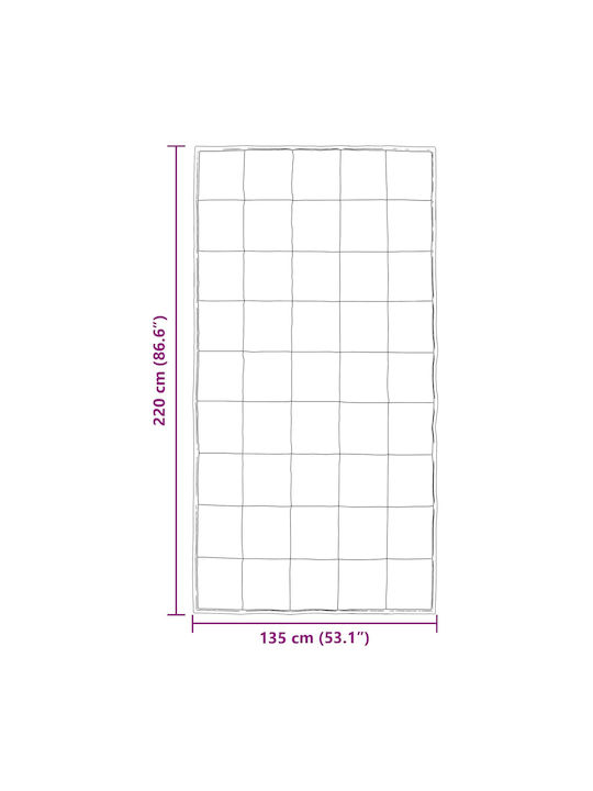 vidaXL Cuvertură Single din Poliester Silver 135x220cm