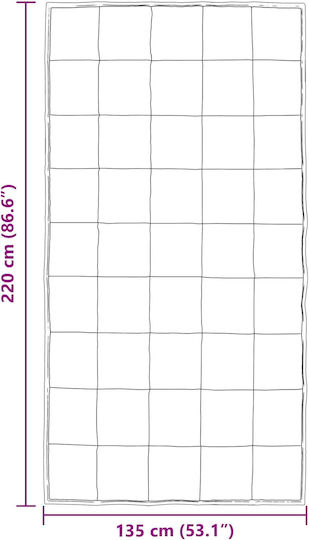 vidaXL Coverlet Single from Polyester Silver 135x220cm