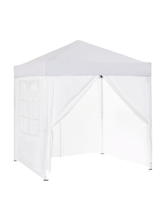 Outsunny Gazebo Grădină Alb x2m