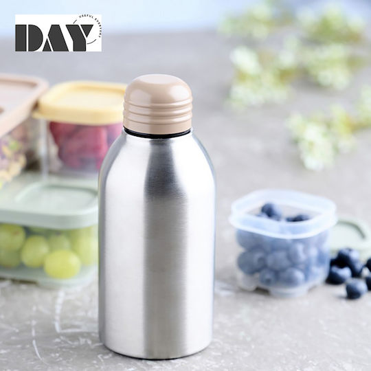 Espiel Day Flasche Wasser Metallisch mit Schraubverschluss Silber 600ml Espiel Day Flasche Wasser Metallisch mit Schraubverschluss Silber 600ml