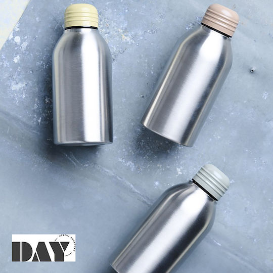 Espiel Day Flasche Wasser Metallisch mit Schraubverschluss Silber 600ml