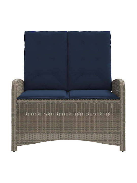 Rattan Gartenbank mit Kissen 105x59x93cm