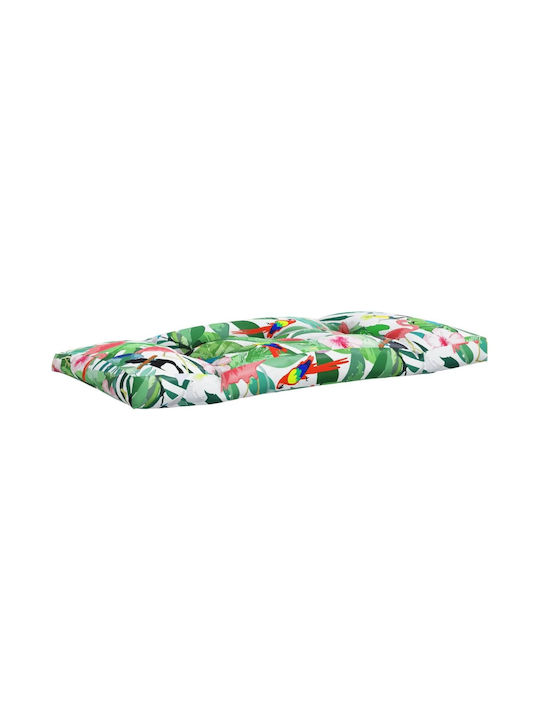 vidaXL Waterproof Bench Cushion with Backrest Pallet Oxford Multicolour 2 Pieces 110x58 cm