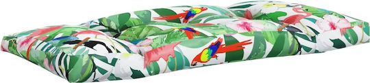 vidaXL Waterproof Bench Cushion with Backrest Pallet Oxford Multicolour 2 Pieces 110x58 cm