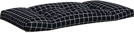 vidaXL Waterproof Bench Cushion for Pallet with Backrest Oxford Black 2 Pieces 110x50cm