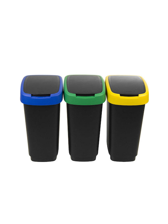 Rotho Babydesign Twist Coș de Gunoi Plastic Negru 25lt 1buc