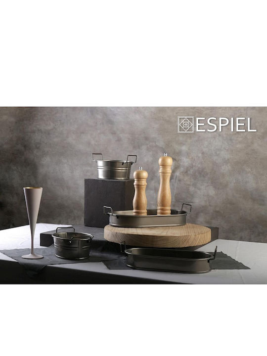 Espiel Διακοσμητικό Μπωλ Μεταλλικό Ροζ 16x16x7.5cm