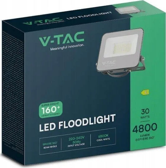 V-TAC LED Floodlight 30W Cold White 6500K