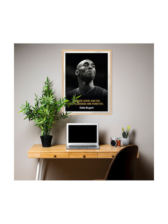 Poster NBA Kobe Bryant Snk289 30cm x 40cm Black Wooden Frame