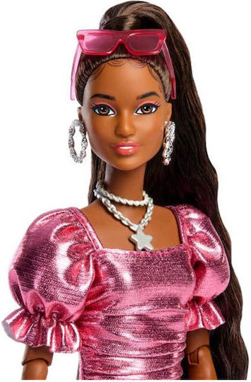 Barbie Deluxe Style - Metallic Pink Dress Păpușă pentru 3+ ani+ Ani