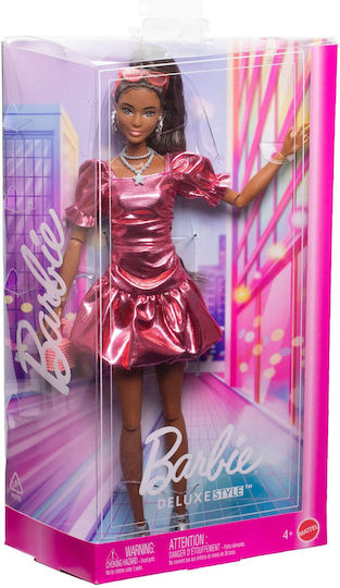 Barbie Deluxe Style - Metallic Pink Dress Păpușă pentru 3+ ani+ Ani