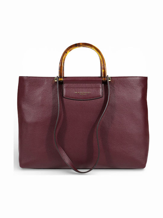 Leather Women's Bag Shoulder Burgundy