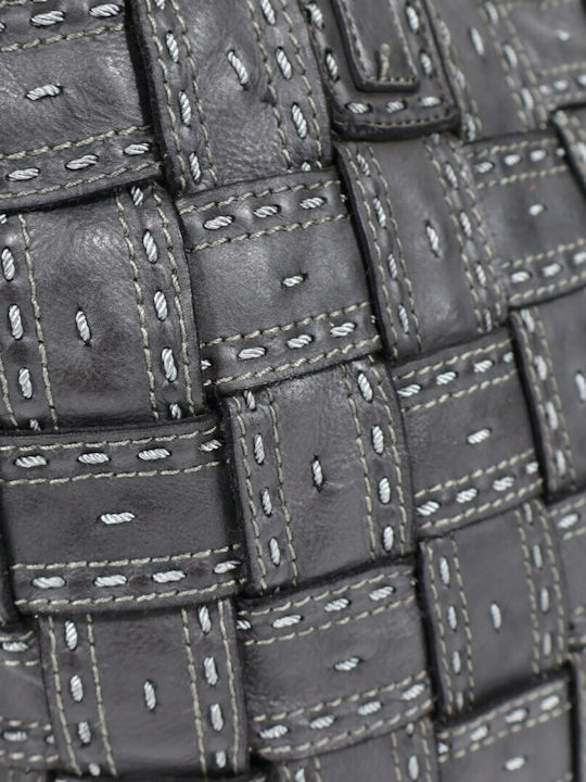 Leder Damenhandtasche Schulter / Handtasche Schwarz
