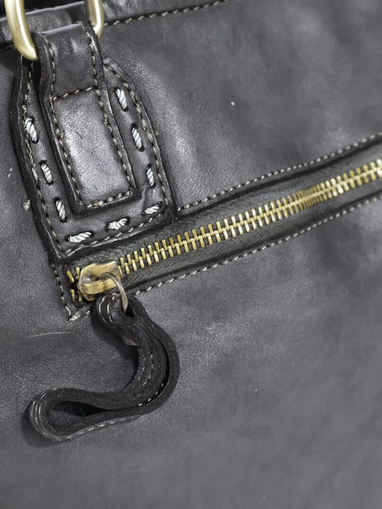 Leder Damenhandtasche Schulter / Handtasche Schwarz