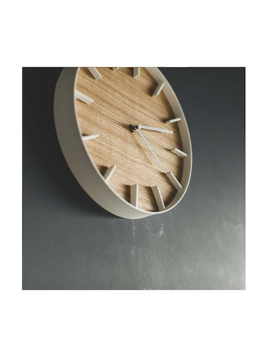 Yamazaki Ρολόι Τοίχου Μεταλλικό Λευκο Ø26.5cm