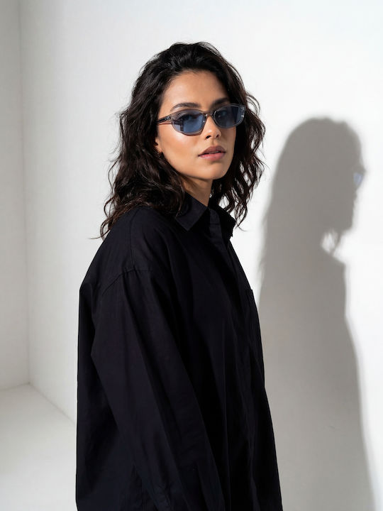 Red Raven Naya Unisex Γυαλιά Ηλίου με Γαλάζιο Κοκκάλινο Σκελετό και Γαλάζιο Φακό rd--55222508880206