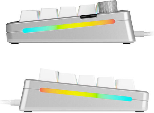 Glorious PC Gaming Race GMMK 3 Pro Gaming Mechanical Keyboard 65% with Glorious Fox switches and RGB lighting (International English) Silver