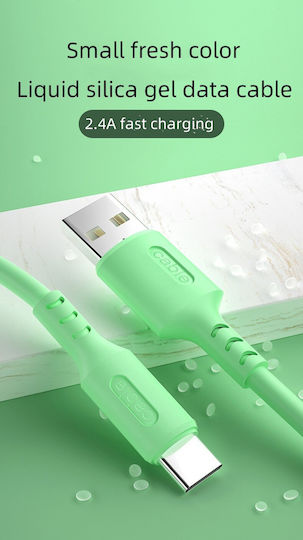 Andowl USB 2.0 Cable USB-C male - USB-A Yellow 1m (100314)