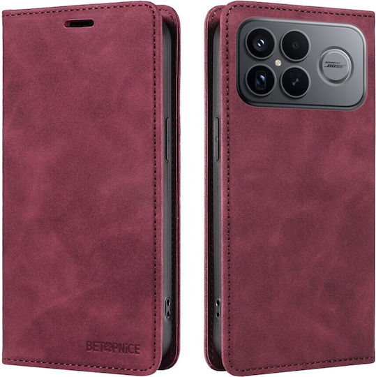Betopnice 003 Book Μπορντό (Poco F8 Ultra)
