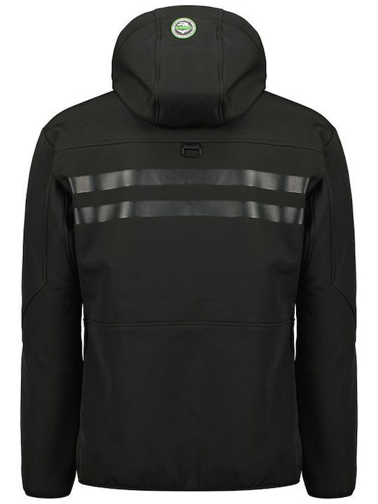 Winter Jacke Softshell Wasserdicht und Winddicht Black / Green