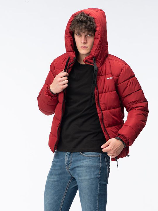 Winter Jacket Puffer Windproof Red