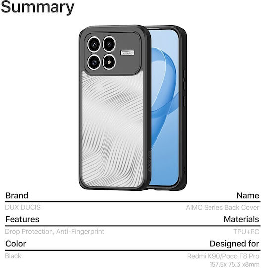 Dux Ducis Aimo Series Back Cover Plastic Transparent (Poco F8 Pro)