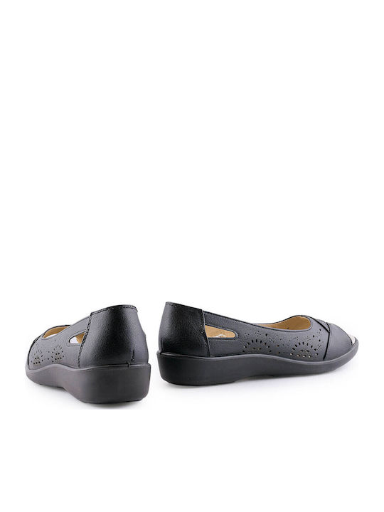 Leather Ballerinas Black