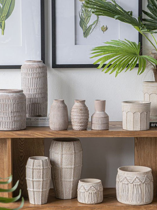 Artekko Cement Planter Concrete Beige 19.5x19.5x17cm.