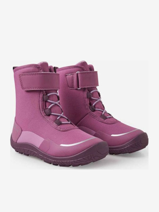 Kids Boots with Hoop & Loop Closure Purple