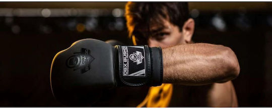 DBX Bushido Γάντια Πυγμαχίας από Συνθετικό Δέρμα για Αγώνα Μαύρα