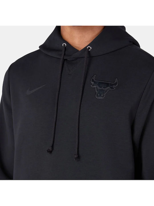 Chicago Bulls Standard Issue Дри-Фит Мъжки Суитшърти с Качулка Черен
